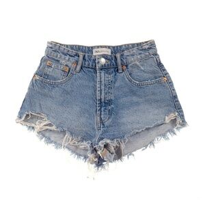 Zara Distressed Women’s Denim Shorts, Sz 6